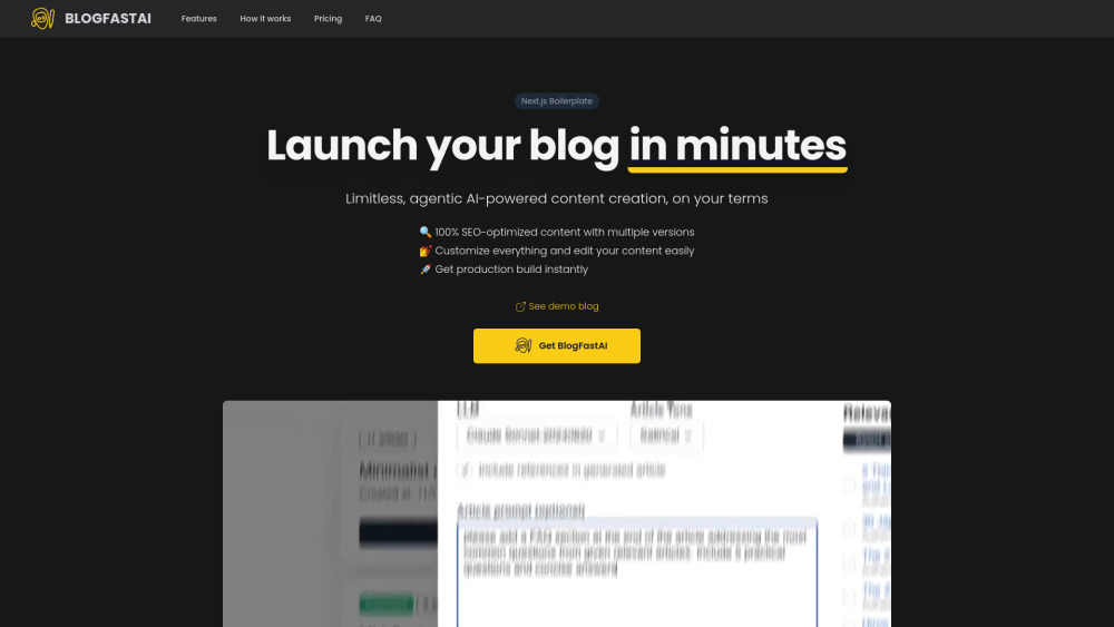 BlogFastAI: SEO Blogs, Use Cases, Pricing, Reviews, Features