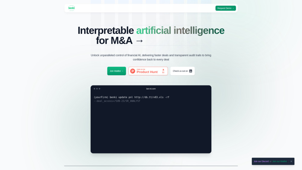 Benki: AI M&A Docs, Financial Modeling, Pricing, Reviews, Alternatives Benki: AI M&A Docs, Financial Modeling, Pricing, Reviews, Alternatives