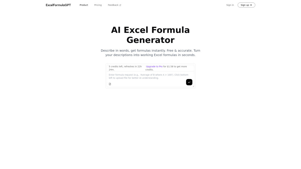 Excel Formula GPT : Plain English to Excel Formulas, Free Trial Excel Formula GPT : Plain English to Excel Formulas, Free Trial