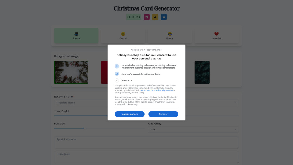 AI Holiday Card Generator : Personalized Messages, Easy Use, Flexible Pricing