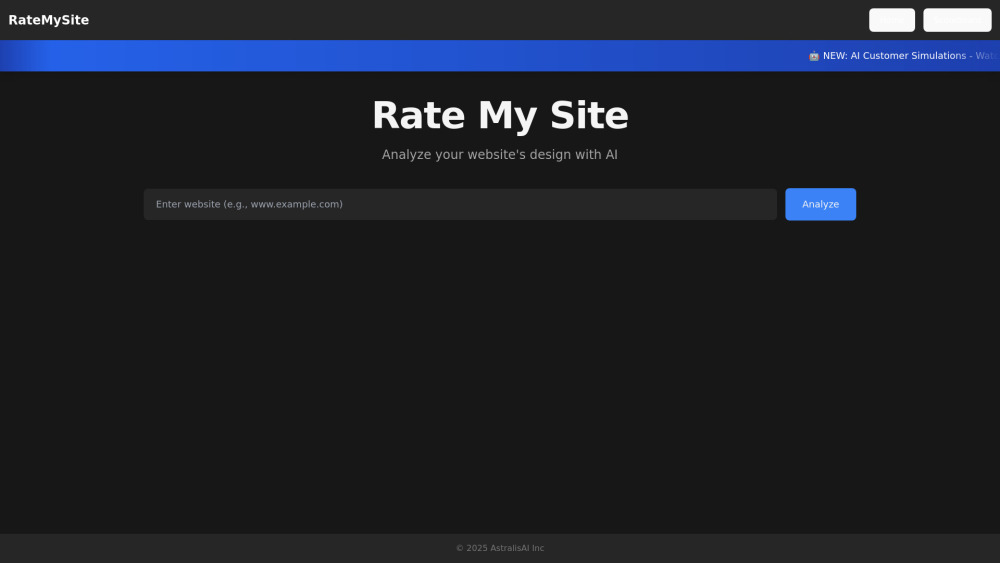 RateMySite : AI Design & Copy Feedback, Pricing, Reviews, Features