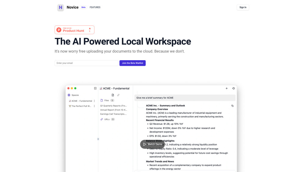 Novice : AI Document Analysis, Secure Workflows, Pricing & Alternatives