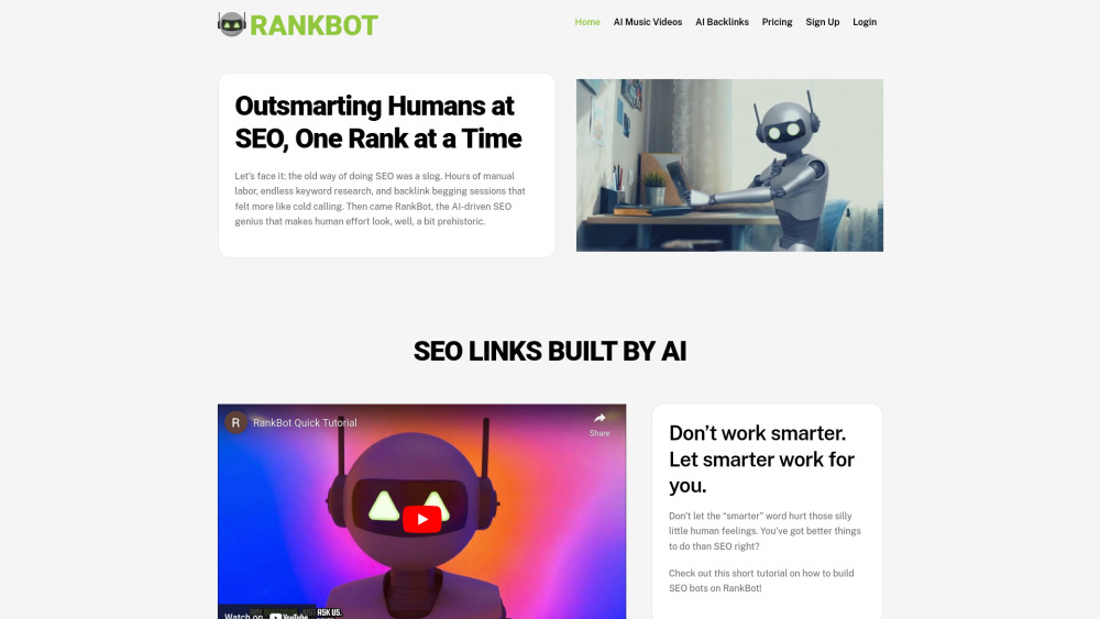 RankBot: AI SEO, Use Cases, Pricing, Reviews, Features, Alternatives
