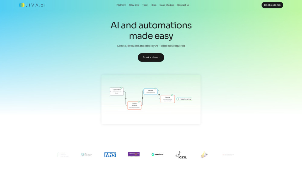Jiva.ai : No-Code Multimodal AI Platform with Use Cases & Pricing