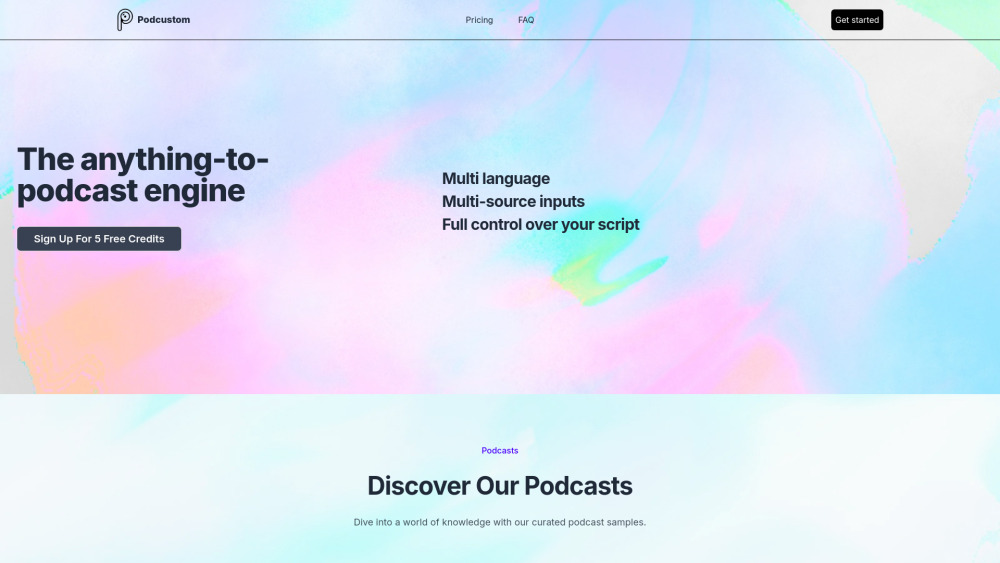 Podcustom : AI Podcasts, Use Cases, Pricing, Reviews, Features