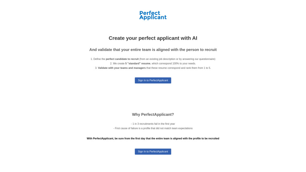 PerfectApplicant : AI Hiring, Use Cases, Pricing, Reviews, Features