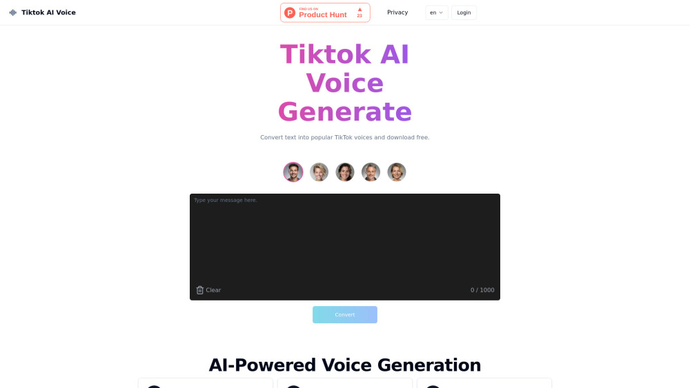 TikTok AI Voice : Text-to-Viral Voices, Pricing, Reviews, Features