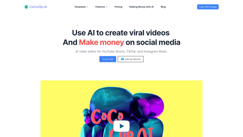 CoCoClip AI : Smart Video Editing, Auto-Captioning, Social Optimization