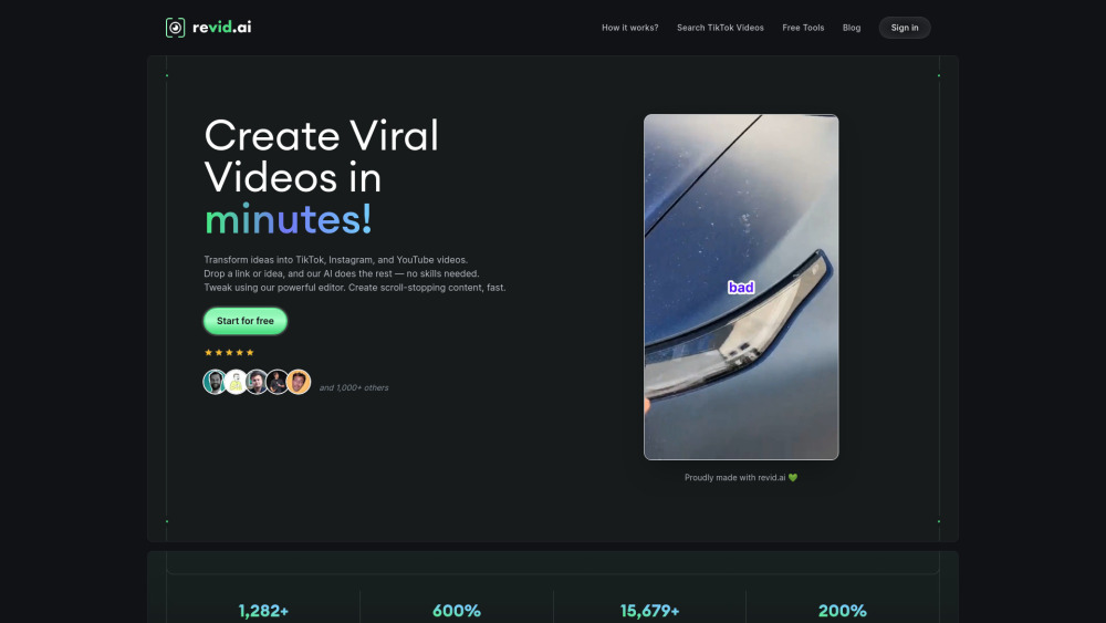 revid.ai : AI Short Video Creation, Use Cases, Pricing, Reviews