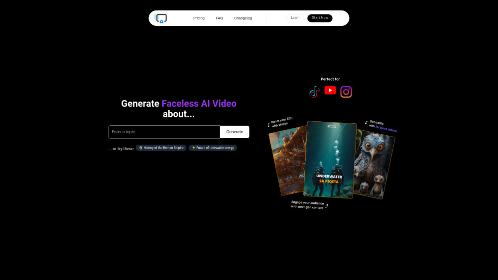 Shorts Generator : Faceless AI Videos, Free Trial, Scalable Plans