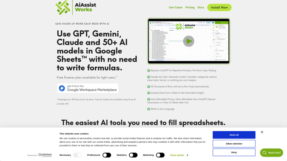 AiAssistWorks : 50+ AI Models, Prompt Saving, Productivity Boost