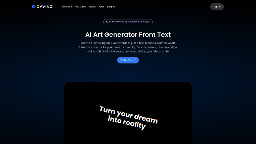 DaVinci AI Art Generator : Text-to-Art, Pricing, Reviews, Features