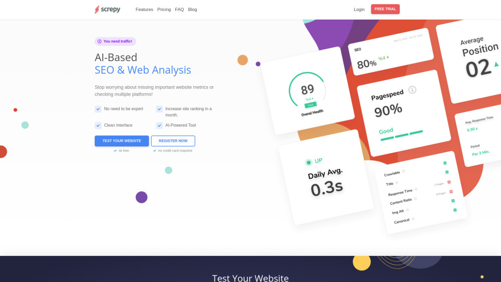 Screpy : AI SEO Analysis, Use Cases, Pricing, Reviews, Features