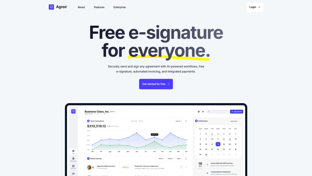 Agree.com : AI Contracts, E-Sign, Smart Templates, Pricing, Reviews