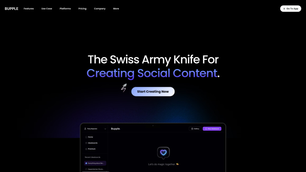 Bupple : AI-Powered Social Media Content Creation Tool