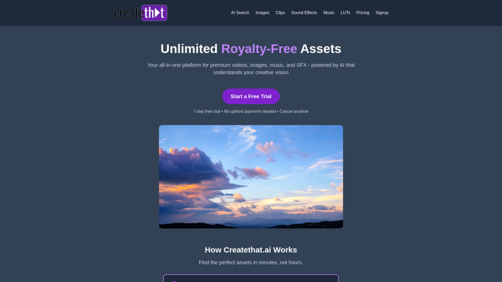 Createthat.ai : Video Asset Discovery, Licensing & Comparison