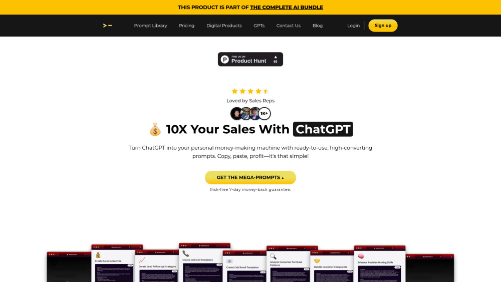 200+ ChatGPT Mega-Prompts for Sales : Use Cases, Pricing, Reviews