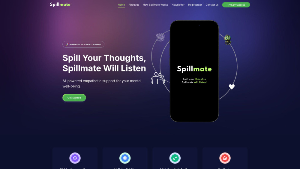 Spillmate: AI Mental Health Companion with Chat Therapy & Support
