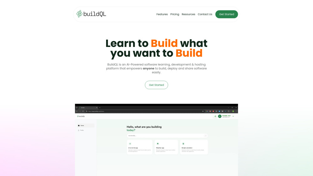 BuildQL: AI-Powered Learning, Development & Deployment Platform BuildQL: AI-Powered Learning, Development & Deployment Platform