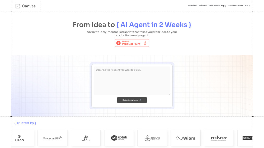 Canvas Builders Program: 2-Week Sprint to Build AI Agents : Launch production-ready AI agents fast, focused, frictionless Canvas Builders Program: 2-Week Sprint to Build AI Agents : Launch production-ready AI agents fast, focused, frictionless