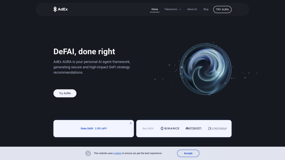 AdEx AURA : AI Web3 Agent for DeFi, NFTs, Airdrops & Personalized Crypto