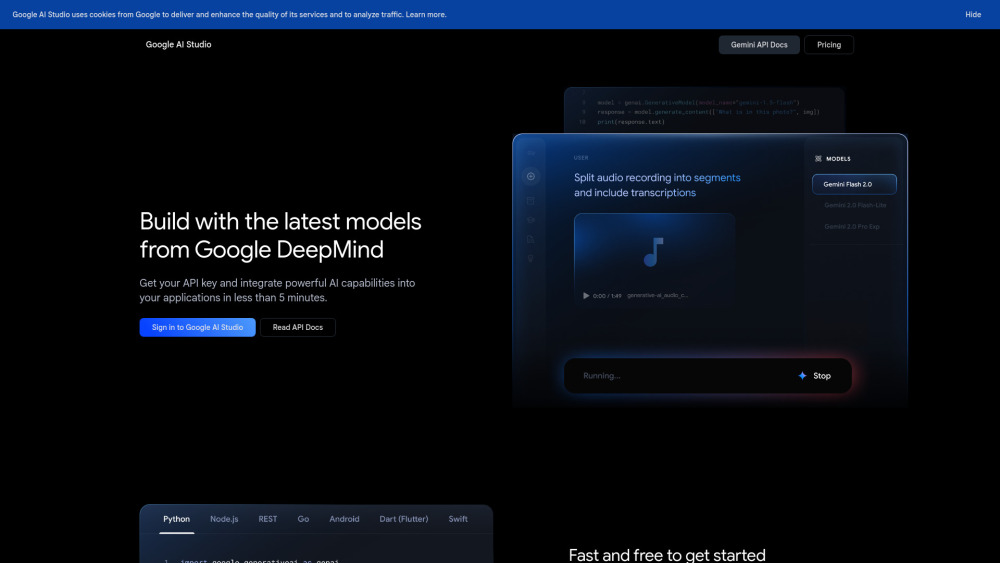 Google AI Studio : No-Code Prototyping & Deployment for Gemini