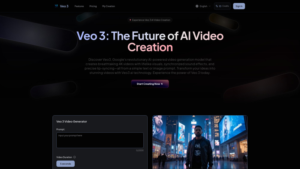 Veo 3 AI : 4K Video Generation, Realistic Audio & Lip-Sync Veo 3 AI : 4K Video Generation, Realistic Audio & Lip-Sync