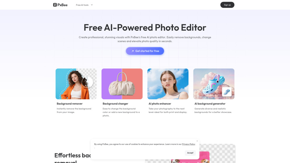 PxBee: Free AI Photo Editor for Studio-Quality Enhancement PxBee: Free AI Photo Editor for Studio-Quality Enhancement