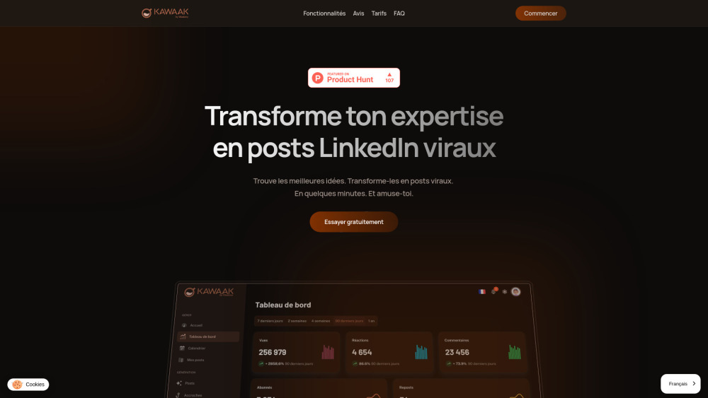 Kawaak: AI-Powered LinkedIn Content Creation & Scheduling