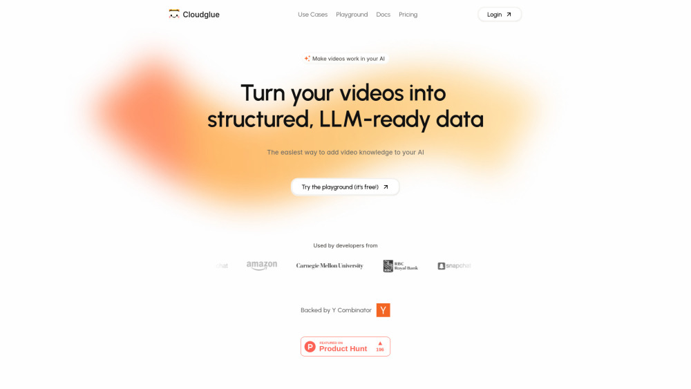 Cloudglue: Video/Audio to Structured, LLM-Ready Data