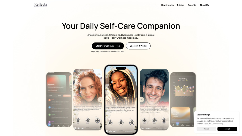 Reflecta: AI Selfie Analysis for Personalized Well-being Insights