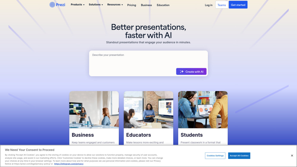 Prezi: AI-Powered Presentations, Videos & Infographics