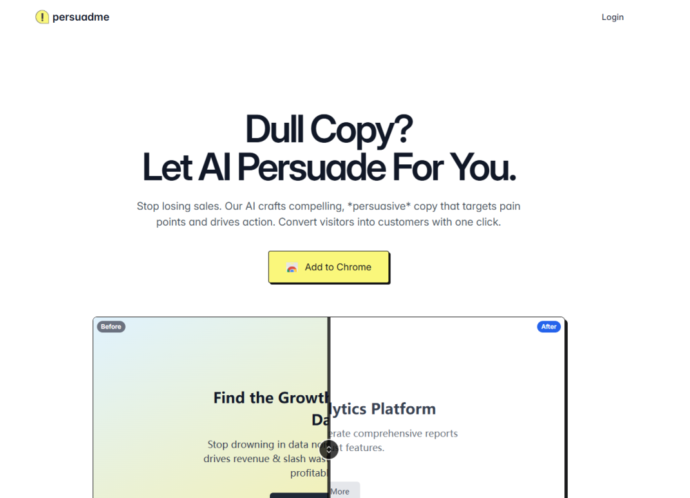 PersuadMe: AI Chrome Extension for Persuasive, High-Converting Copy