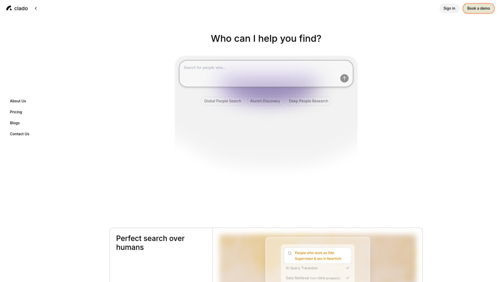 Clado: AI-Powered Global People Search for Sales, Hiring & Research