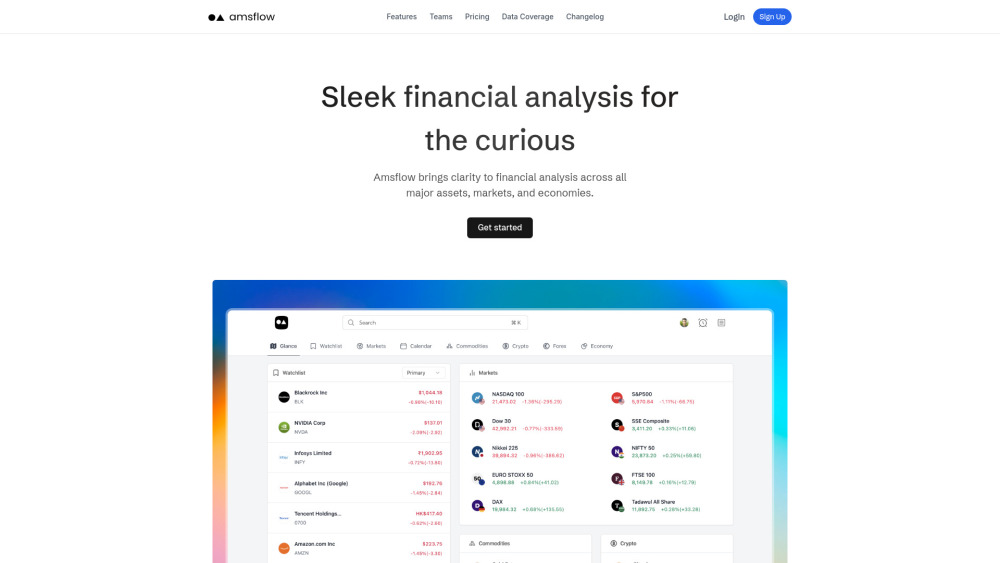 Amsflow: AI Financial Intelligence for Smarter Analysis & Team Collaboration