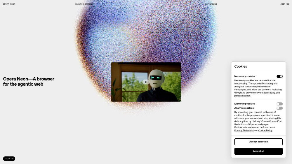 Opera Neon : Task Automation & Context-Aware AI Assistance