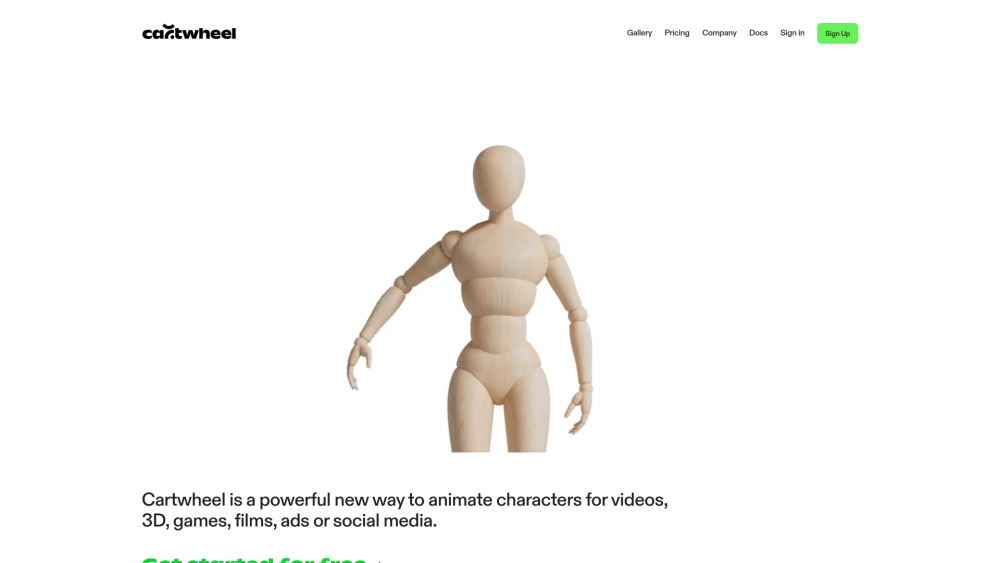Cartwheel: AI-Powered 3D Animation for Rigging, Posing & Export