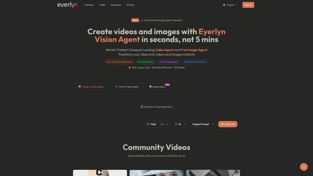 Everlyn AI: Fast, Cheap, Unlimited AI Video & Image Generation