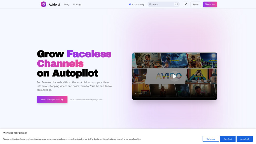 Avido.ai: AI Video Stories for YouTube & TikTok—Zero Editing