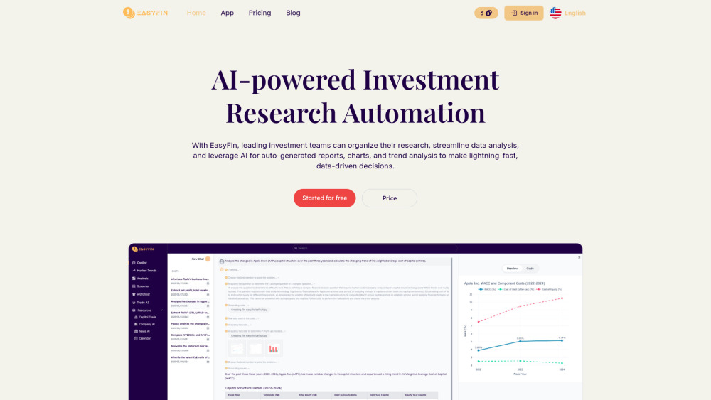 EasyFin: AI-Powered Stock Analysis for Smarter, Faster Decisions
