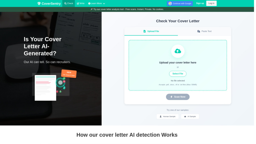 CoverSentry: AI-Powered Cover Letter Scanner for Better Results