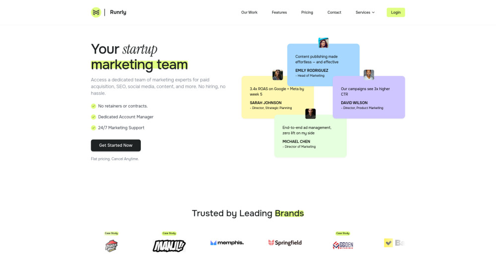 Runrly: On-Demand Marketing Teams & Platform for Startups
