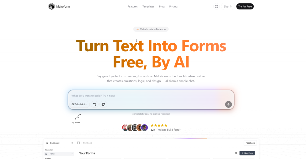Makeform: AI-Powered Form, Survey, Quiz & Poll Creator