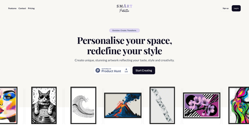 Smart Palette: AI Art Creation, Customization & Print Ordering