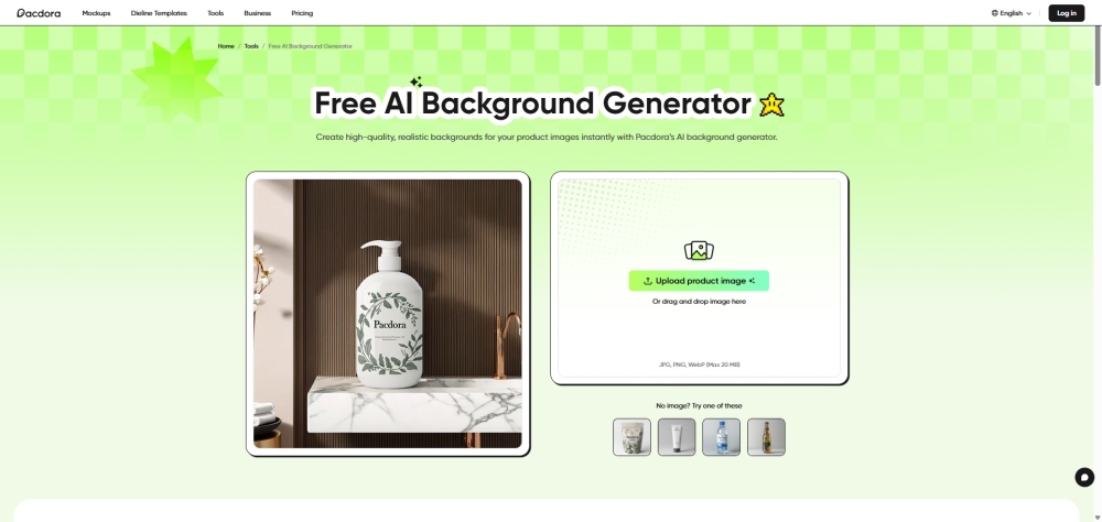Pacdora AI Background Generator : One-Click Stunning Backdrops