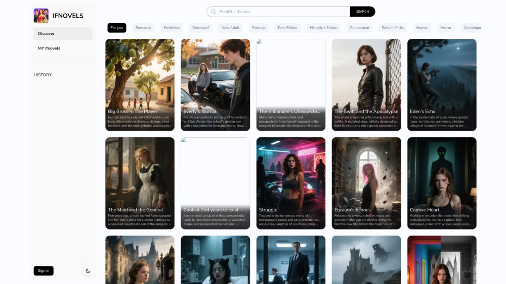IFNovels: AI-Driven Storytelling for Your Adventure : Adaptive, Real-Time, Choice-Based Immersive Adventures