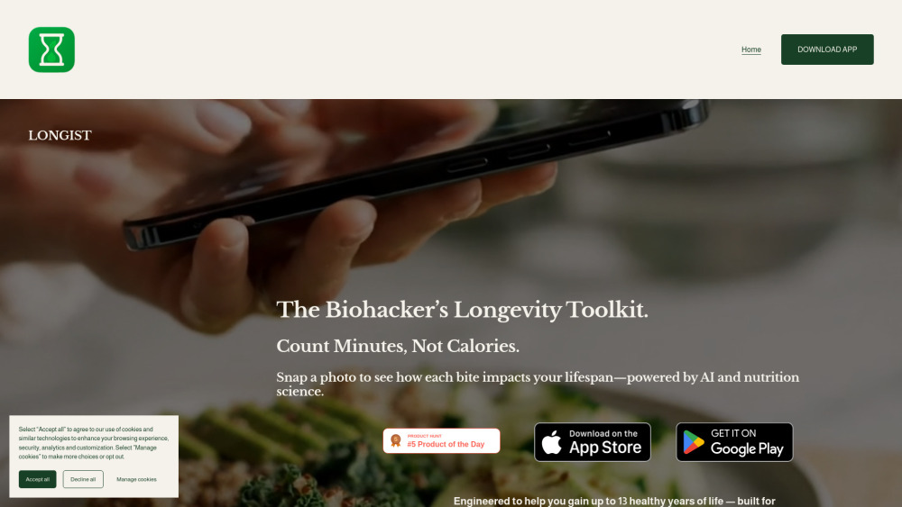 Longist: AI-Powered Food & Longevity Tracker in Minutes