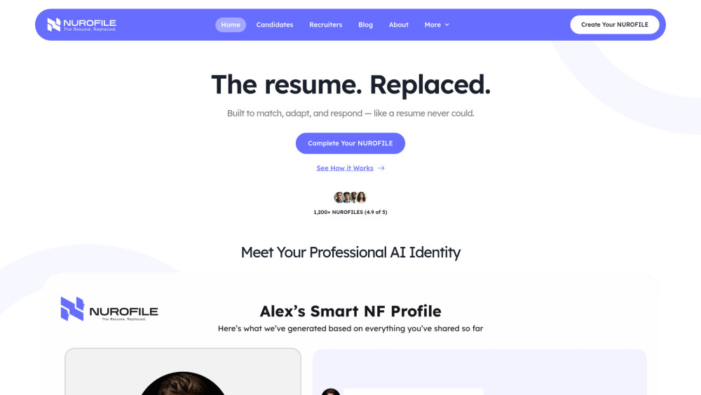 NUROFILE: AI Identity Replaces Resumes, Adapts & Answers Recruiters