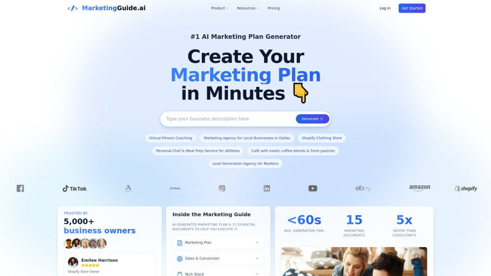 Marketing Guide AI: AI-Powered Plans, Docs, Time-Saving & Scalable Marketing Guide AI: AI-Powered Plans, Docs, Time-Saving & Scalable
