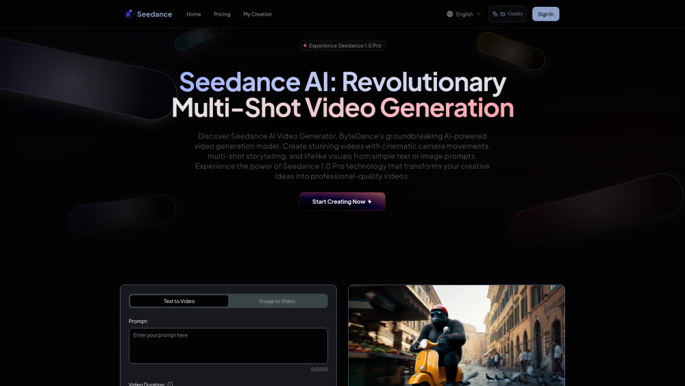 Seedance AI: Multi-Shot Cinematic Videos in Seconds Seedance AI: Multi-Shot Cinematic Videos in Seconds